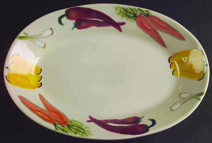 Farmer's Market 12" Oval Serving Platter by Hartstone-1