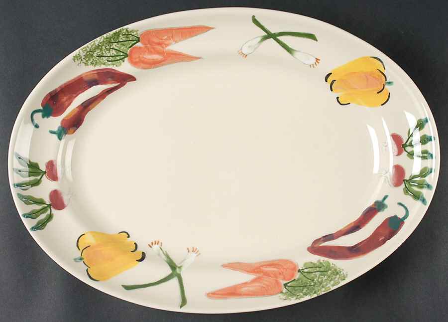 Farmer's Market 16" Oval Serving Platter by Hartstone-1