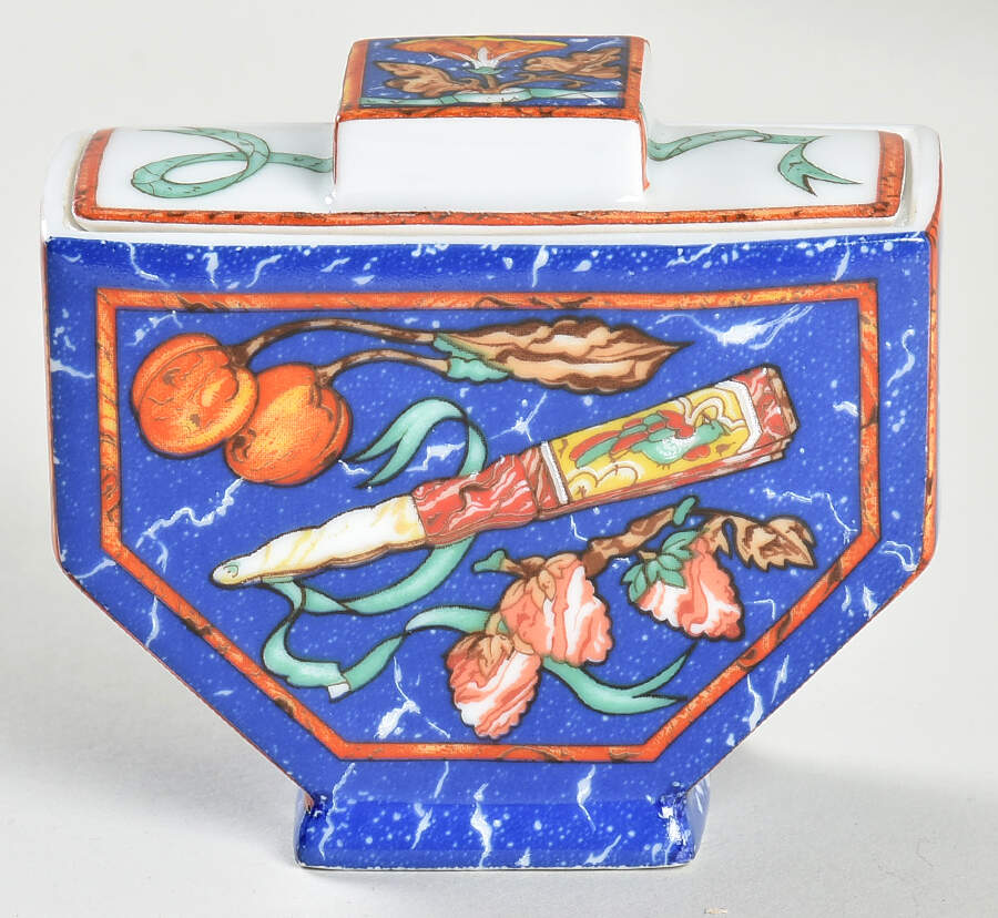 Marqueterie Sugar Bowl & Lid by Hermes-1