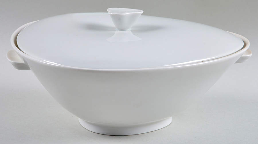 Diadem White Triangular Covered Vegetable by Hutschenreuther-1