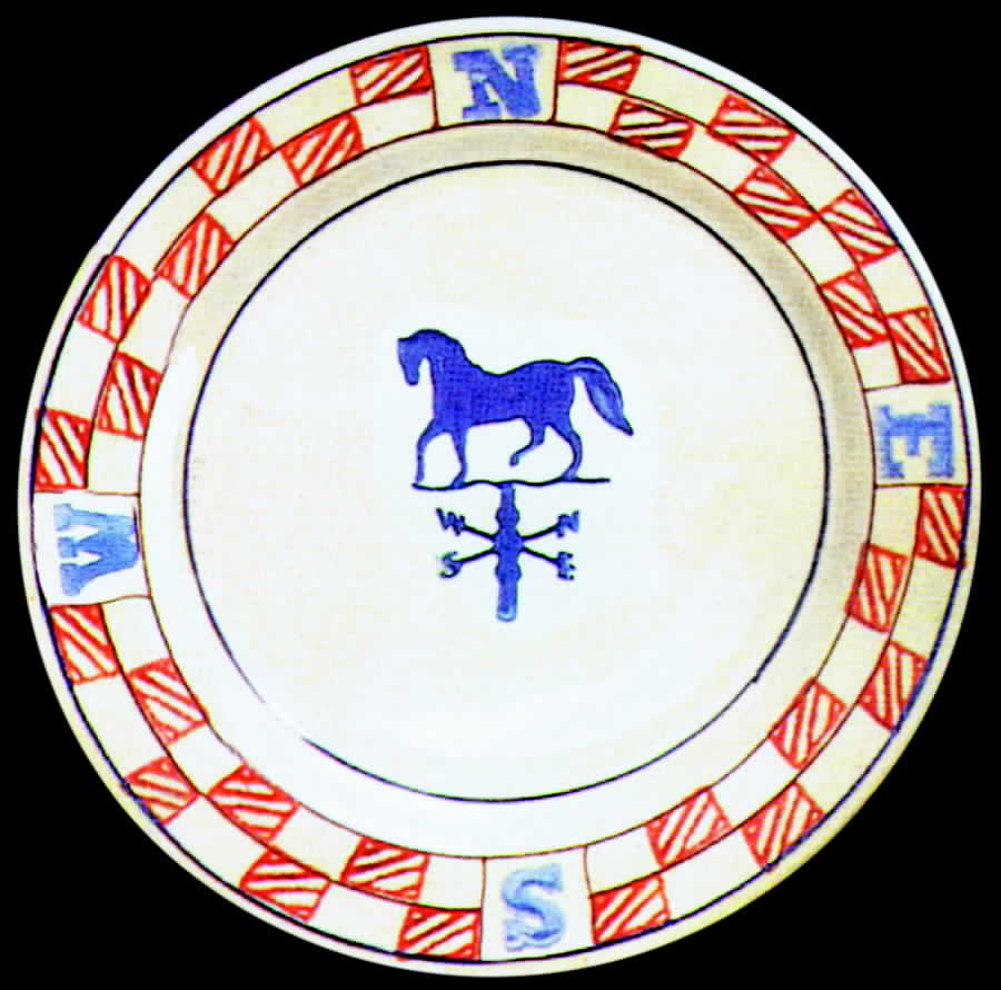 American Weathervane Dinner Plate by Hartstone-1