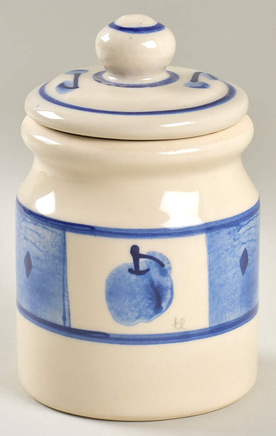 Blue Orchard Medium Canister & Lid by Hartstone-1