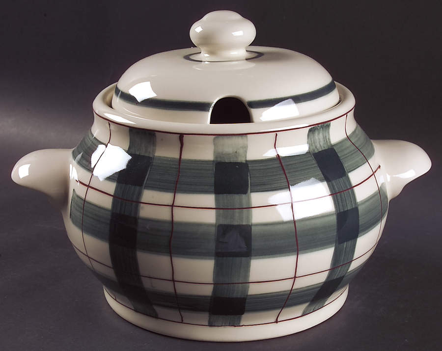 Buffalo Check Tureen &  Lid by Hartstone-1