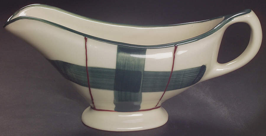 Buffalo Check Gravy Boat by Hartstone-1