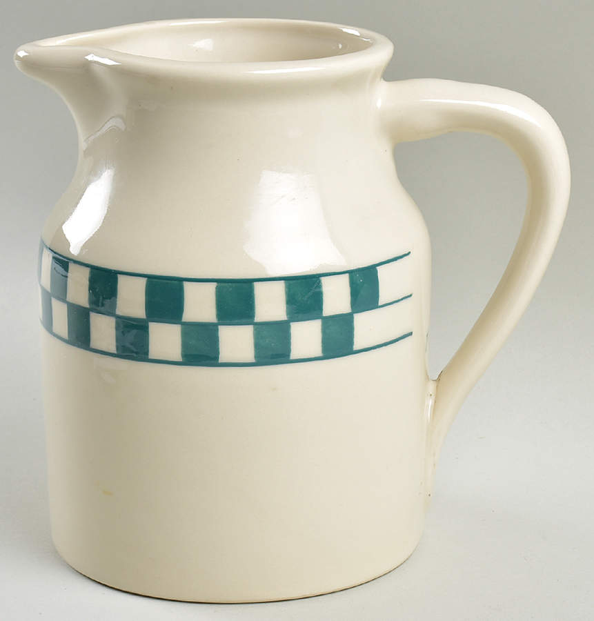 Green Checks 64 Oz Pitcher by Hartstone-1