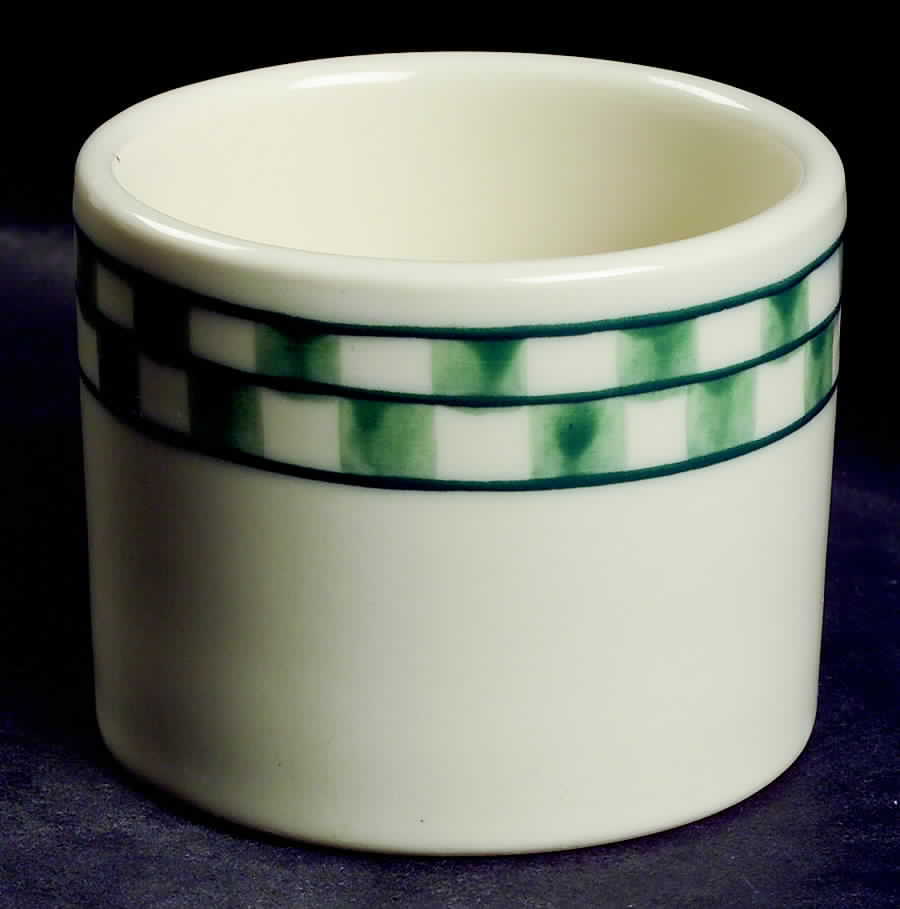 Green Checks Ramekin by Hartstone-1