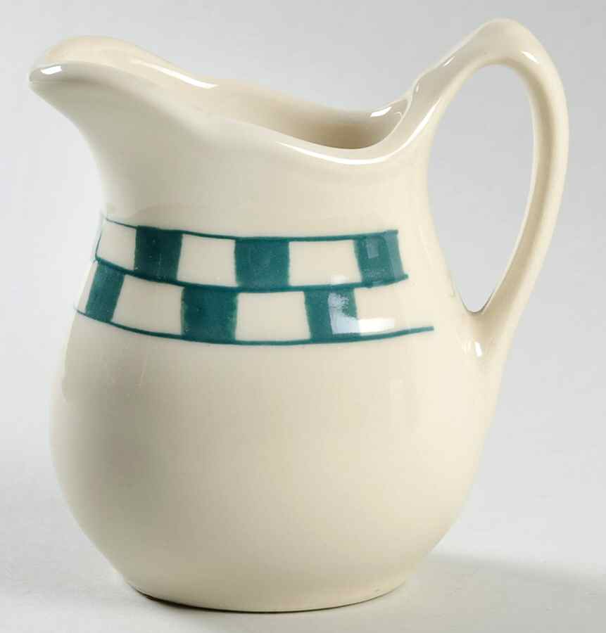 Green Checks Creamer by Hartstone-1
