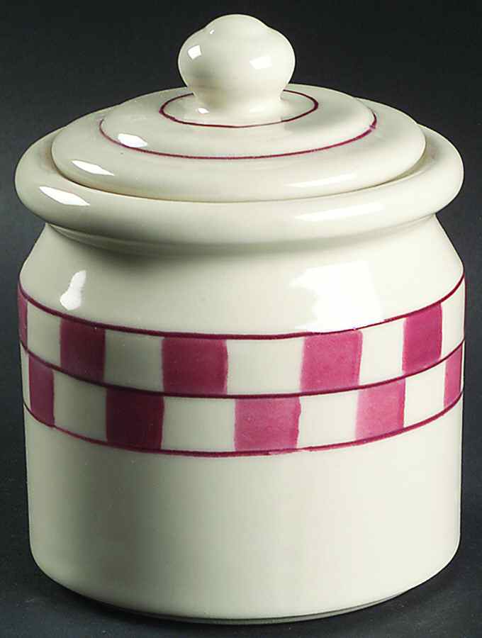 Red Checks Small Canister & Lid by Hartstone-1