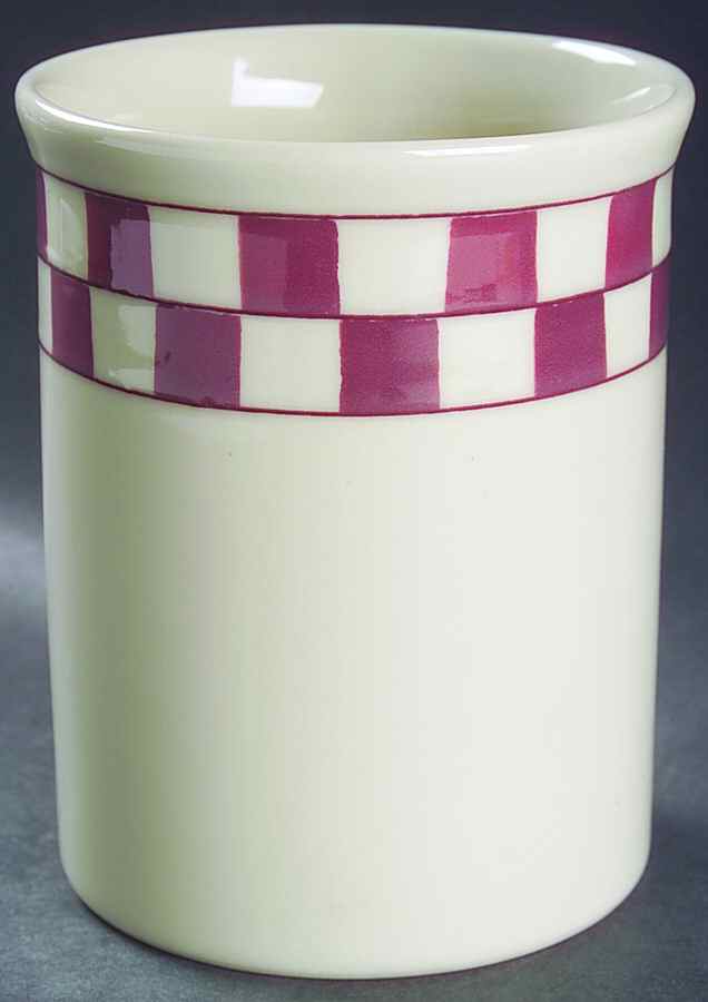 Red Checks Utensil Holder by Hartstone-1