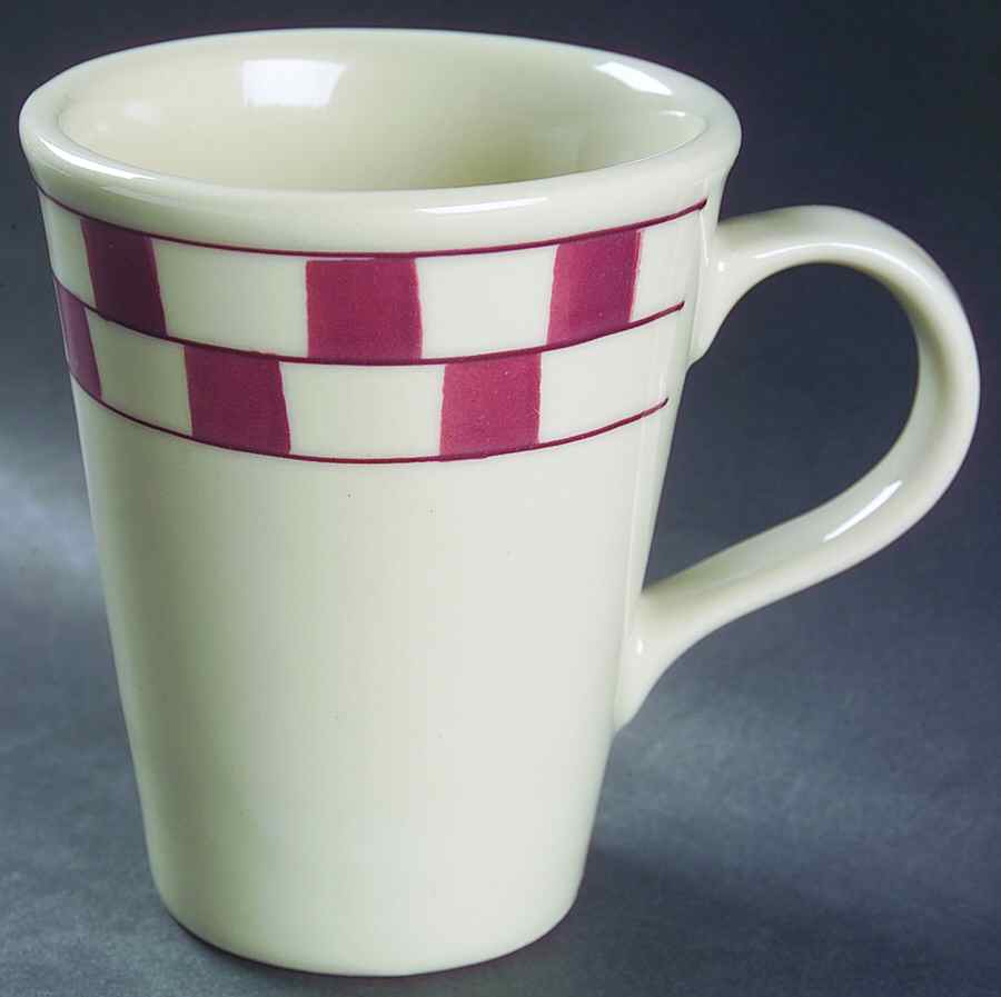 Red Checks Tall Mug by Hartstone-1