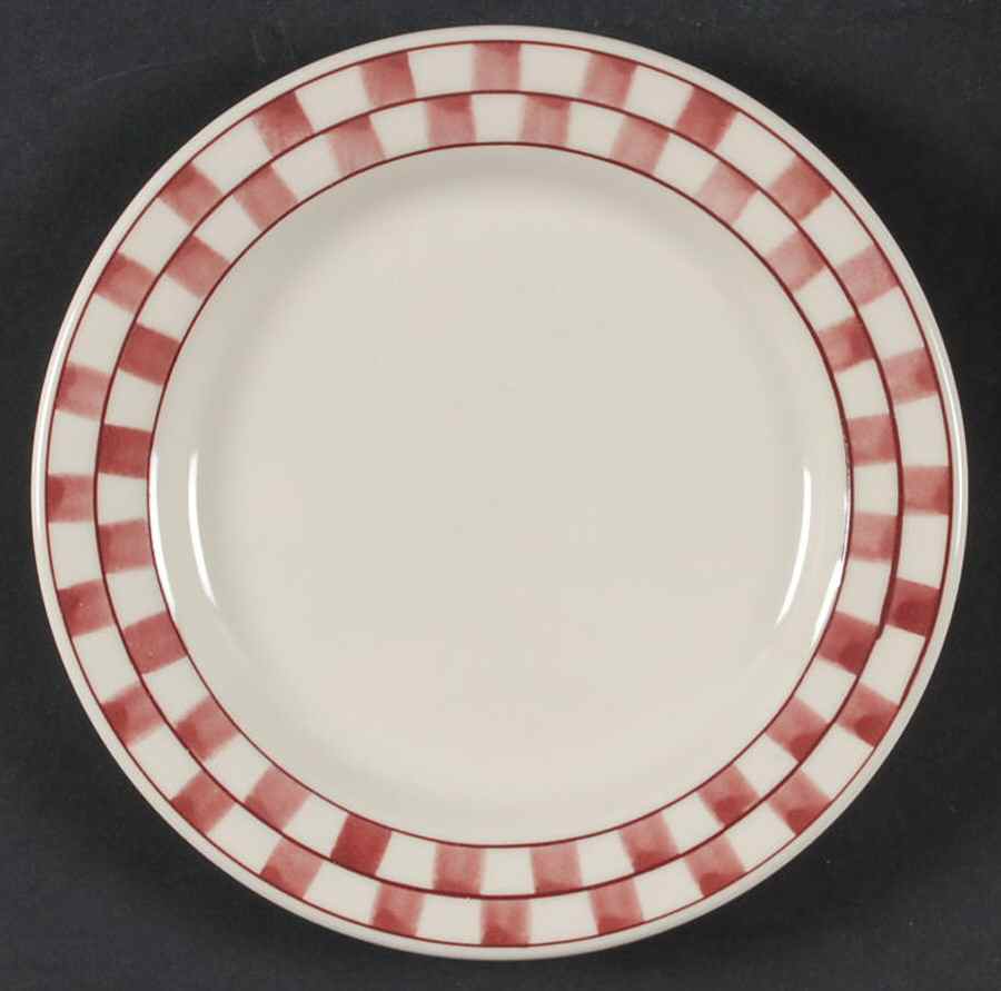 Red Checks Salad Plate by Hartstone-1