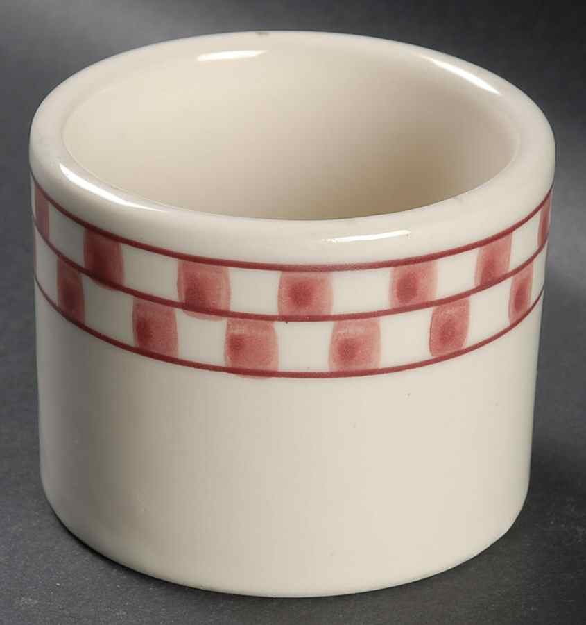 Red Checks Open Jam Dish by Hartstone-1