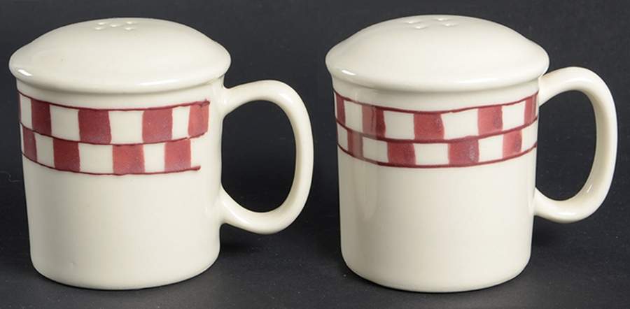 Red Checks Salt & Pepper Set by Hartstone-1