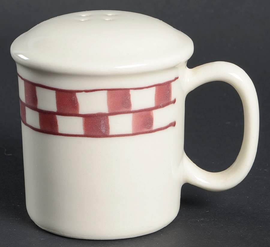 Red Checks Salt Shaker by Hartstone-1