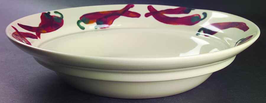 Chili Peppers 14" Pasta Serving Bowl by Hartstone-1