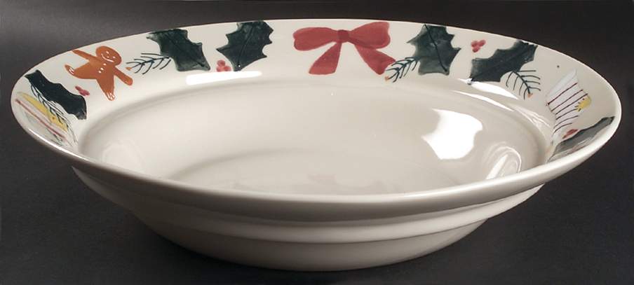 Christmas Traditions 14" Pasta Serving Bowl by Hartstone-1