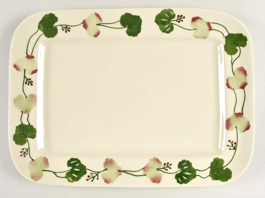 Geranium 16" Rectangular Serving Platter by Hartstone-1
