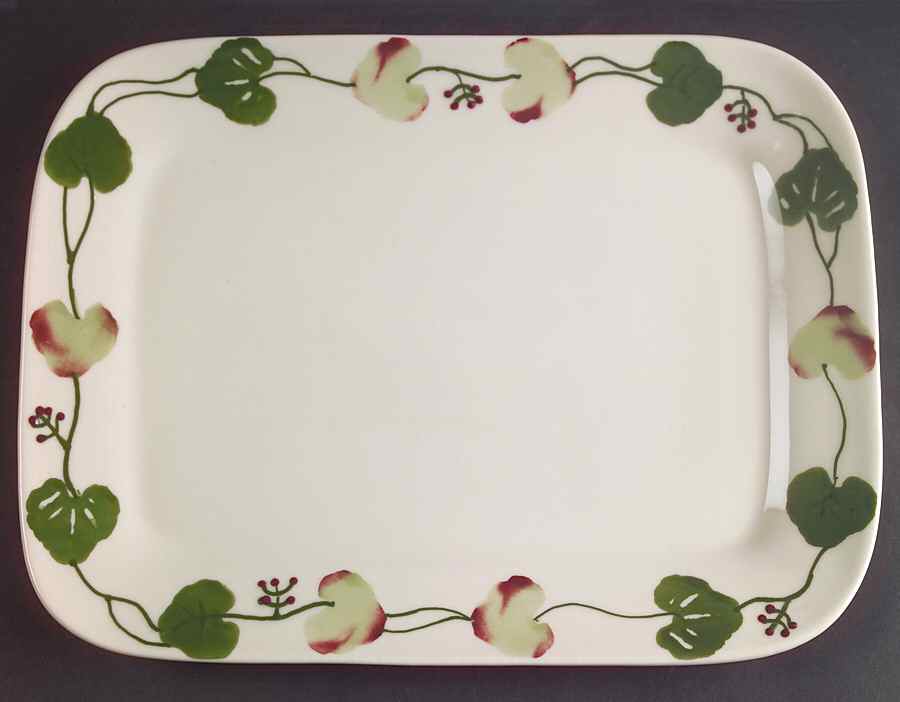 Geranium 12" Rectangular Serving Platter by Hartstone-1