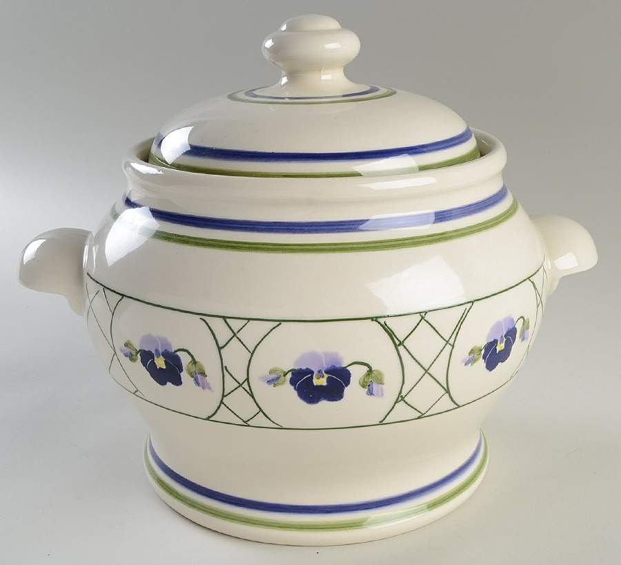 Pansy Tureen &  Lid by Hartstone-1