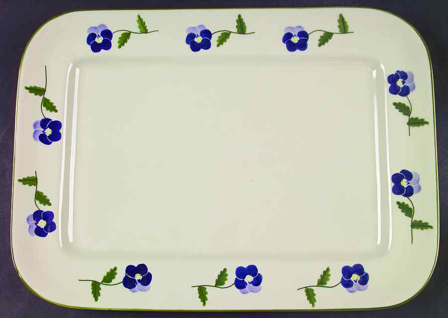 Pansy 16" Rectangular Serving Platter by Hartstone-1