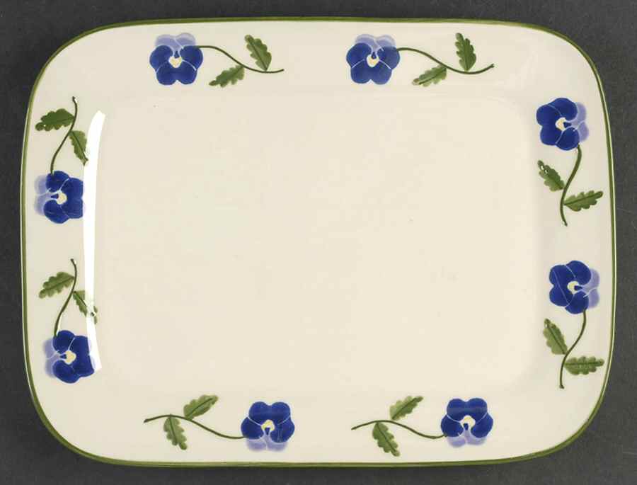 Pansy 12" Rectangular Serving Platter by Hartstone-1