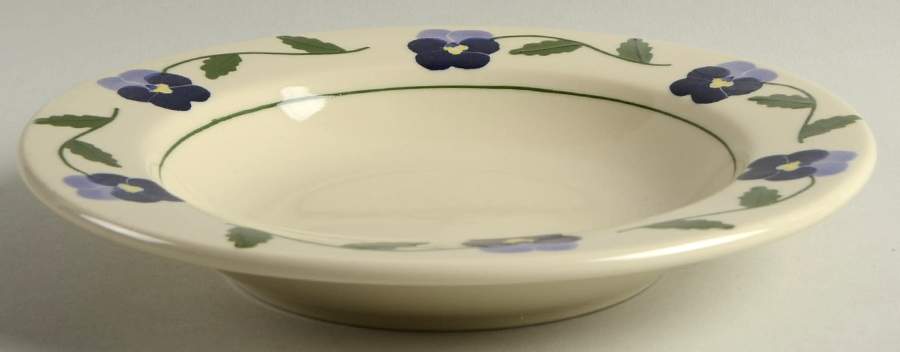Pansy Large Rim Soup Bowl by Hartstone-1