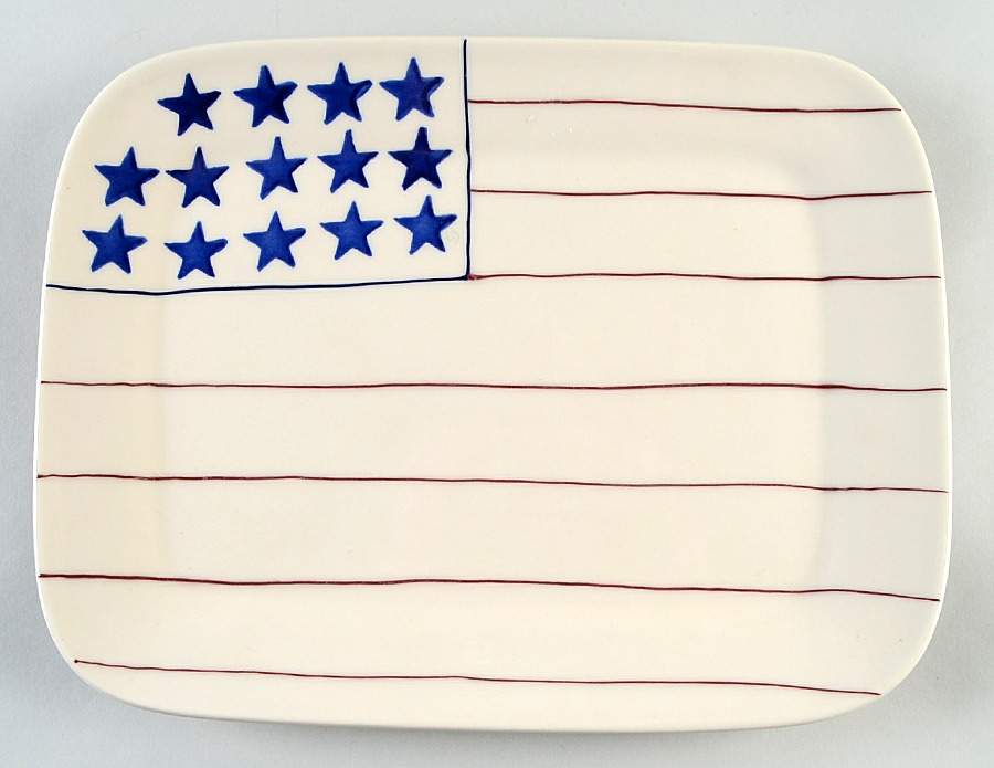 Flag 12" Rectangular Serving Platter by Hartstone-1