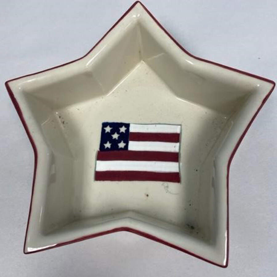 Flag Star Shaped Dish by Hartstone-1