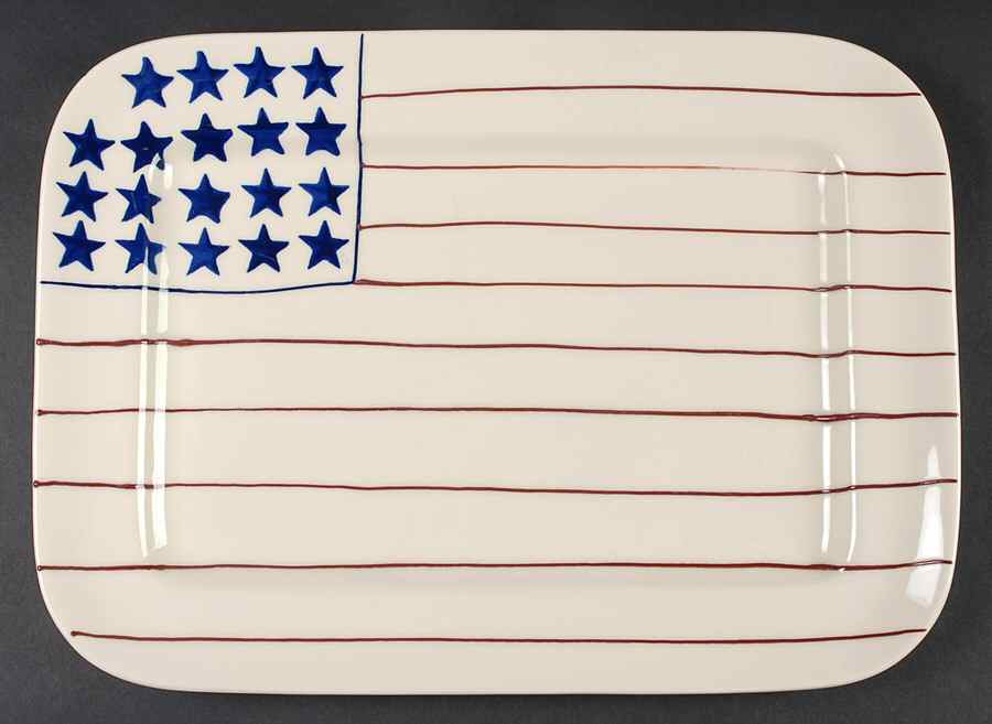 Flag 16" Rectangular Serving Platter by Hartstone-1