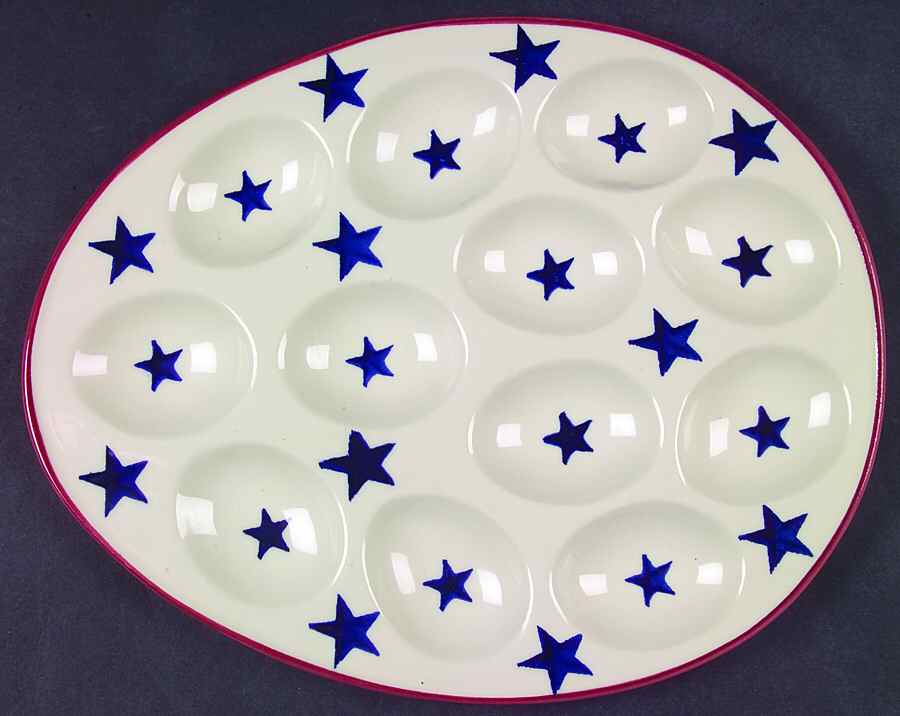 Stars & Stripes Deviled Egg Plate by Hartstone-1