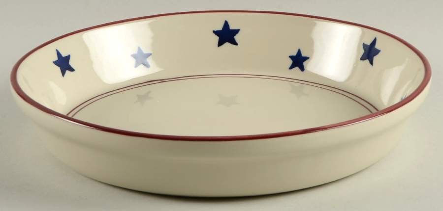 Stars & Stripes 10" Deep Pie Serving Baking Plate by Hartstone-1