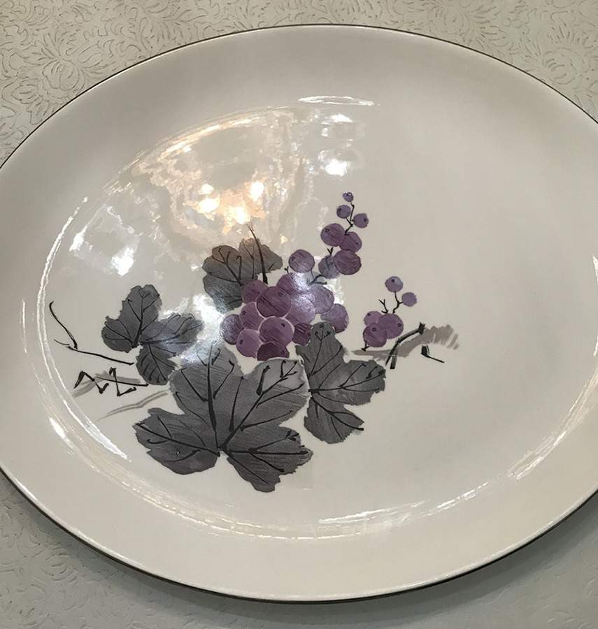 Bordeaux 12" Oval Serving Platter by Homer Laughlin -1
