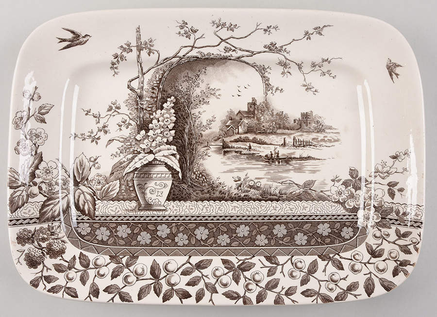 Rustic 14" Oval Serving Platter by Hill Pottery-1