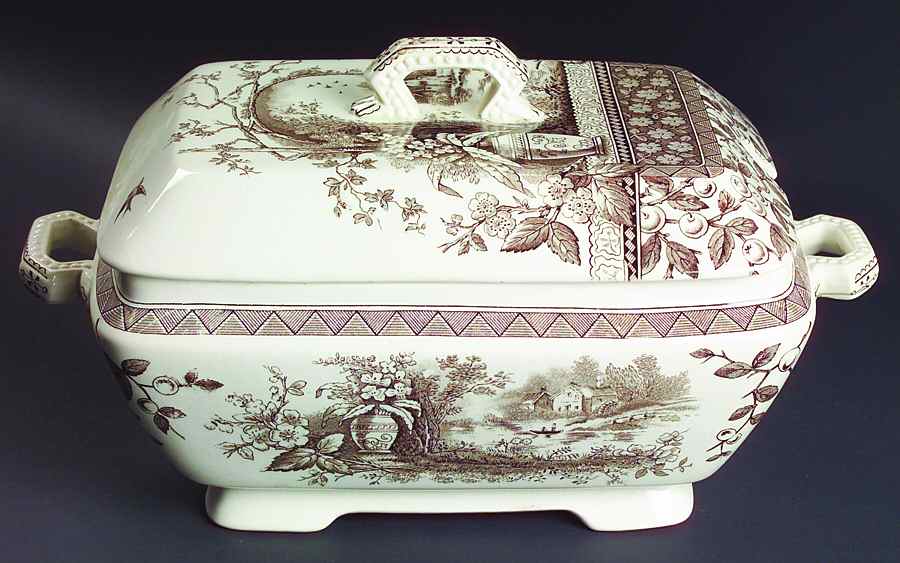 Rustic Rectangular Tureen & Lid by Hill Pottery-1