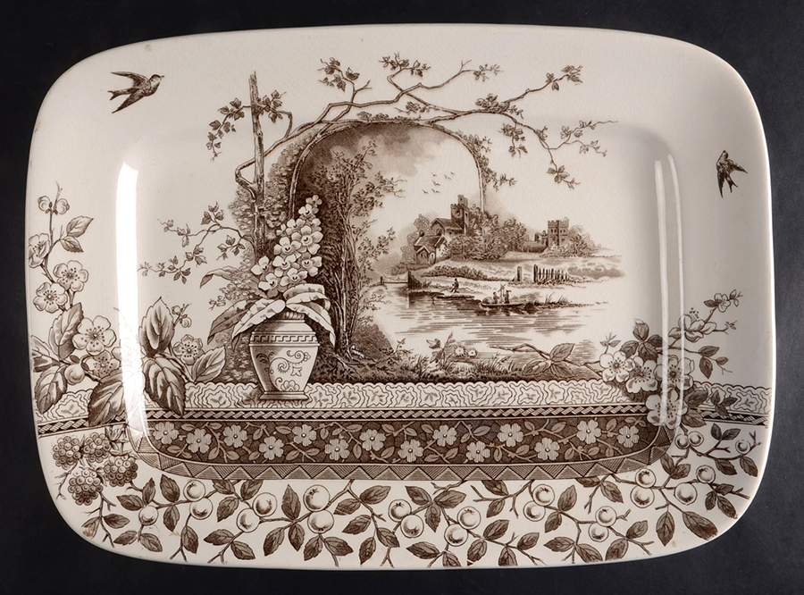 Rustic 16" Oval Serving Platter by Hill Pottery-1