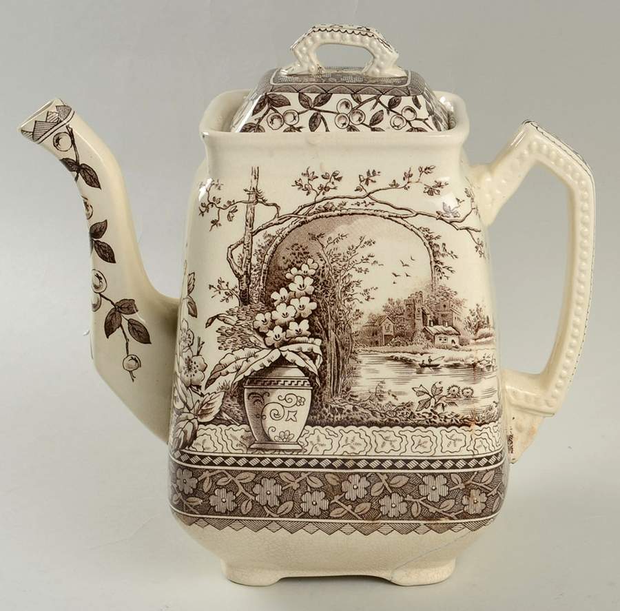 Rustic Coffee Pot & Lid by Hill Pottery-1