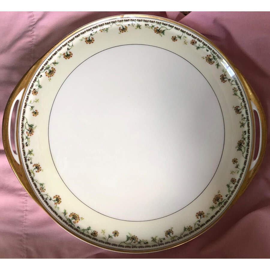 Schleiger 105a Handled Chop Plate (Round Platter) by Haviland-1