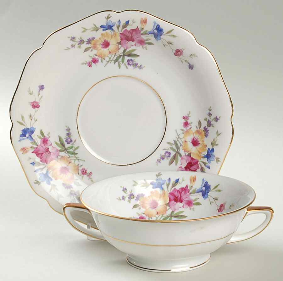 16257 Footed Cream Soup Bowl & Saucer Set by Heinrich - H&C-1