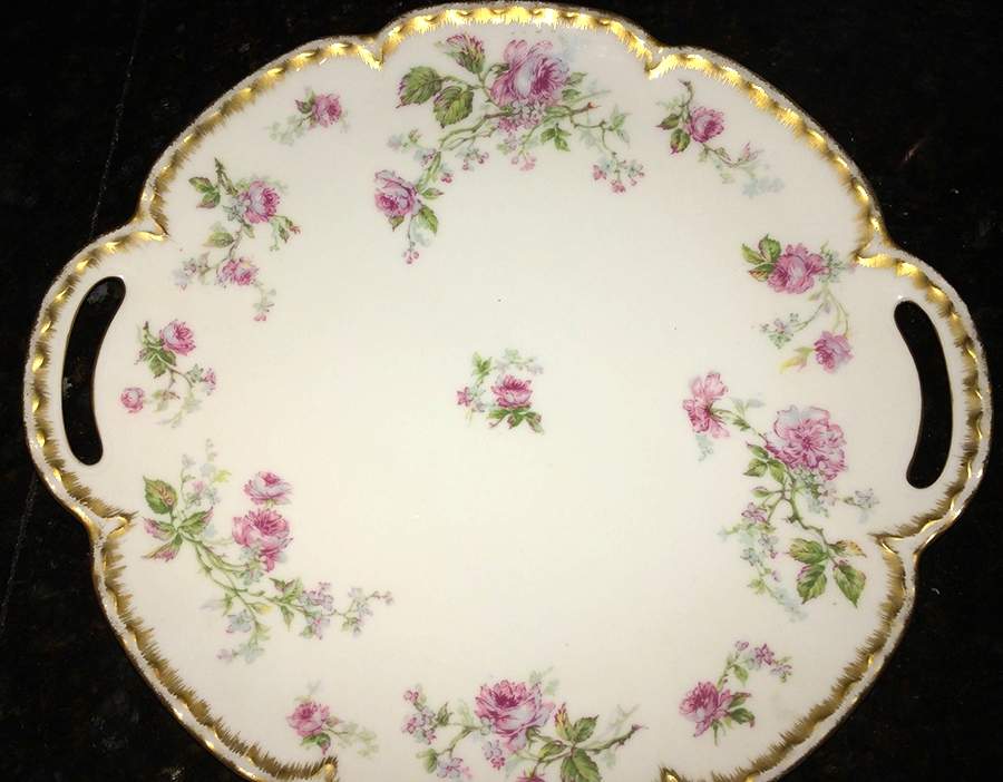 Schleiger 1145-4 Handled Cake Plate by Haviland-1
