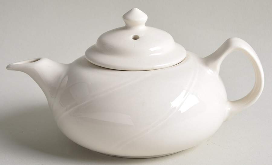 Lyrica (No Trim) Individual Teapot & Lid by Homer Laughlin -1