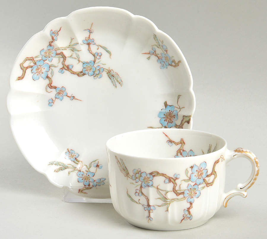 Schleiger 222-2 Flat Cup & Saucer Set by Haviland-1