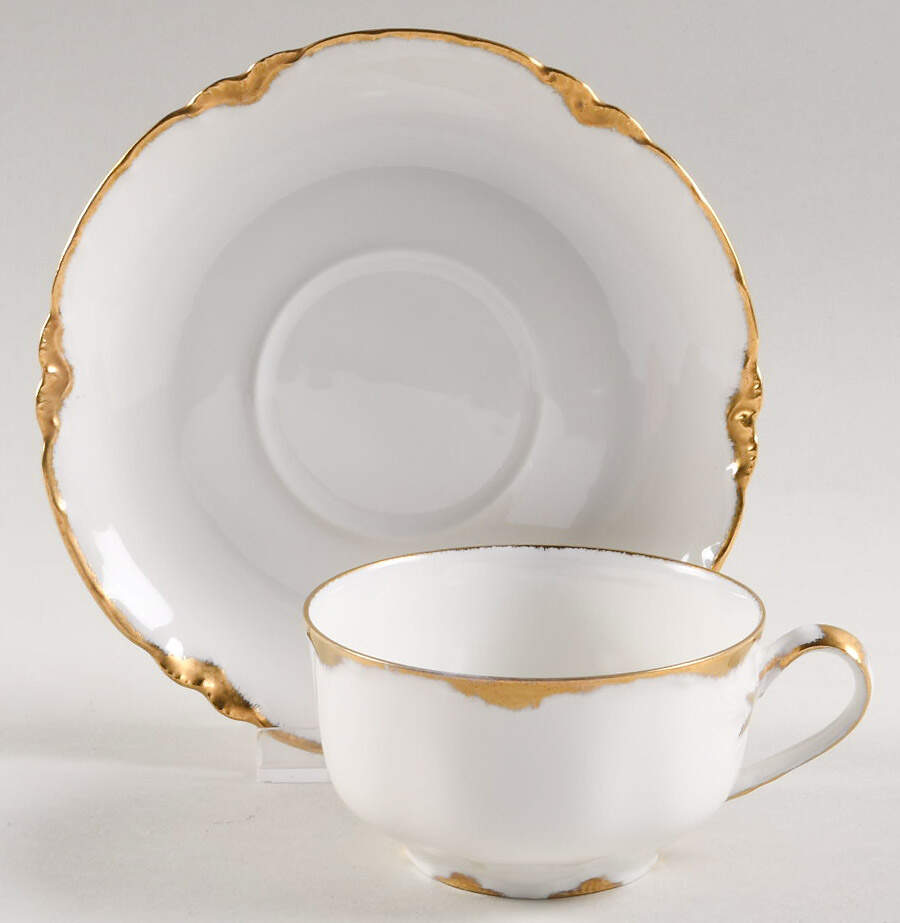 H722 Flat Cup & Saucer Set by Haviland-1
