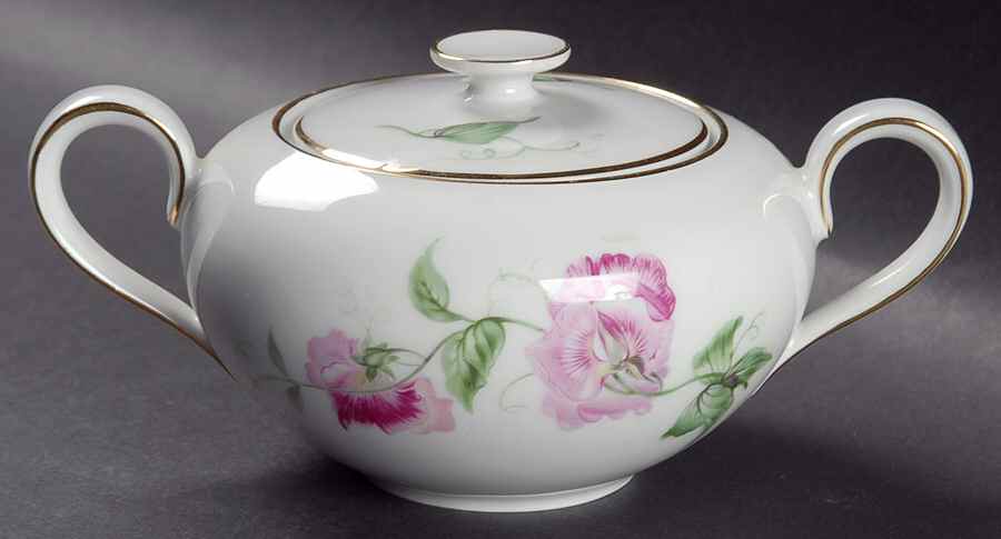 Sweet Pea Sugar Bowl & Lid by Heinrich - H&C-1