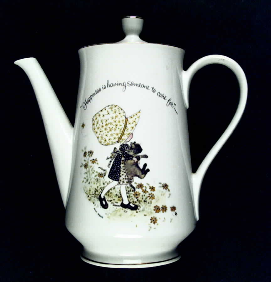 Girl with Cat Coffee Pot & Lid by Holly Hobbie-1