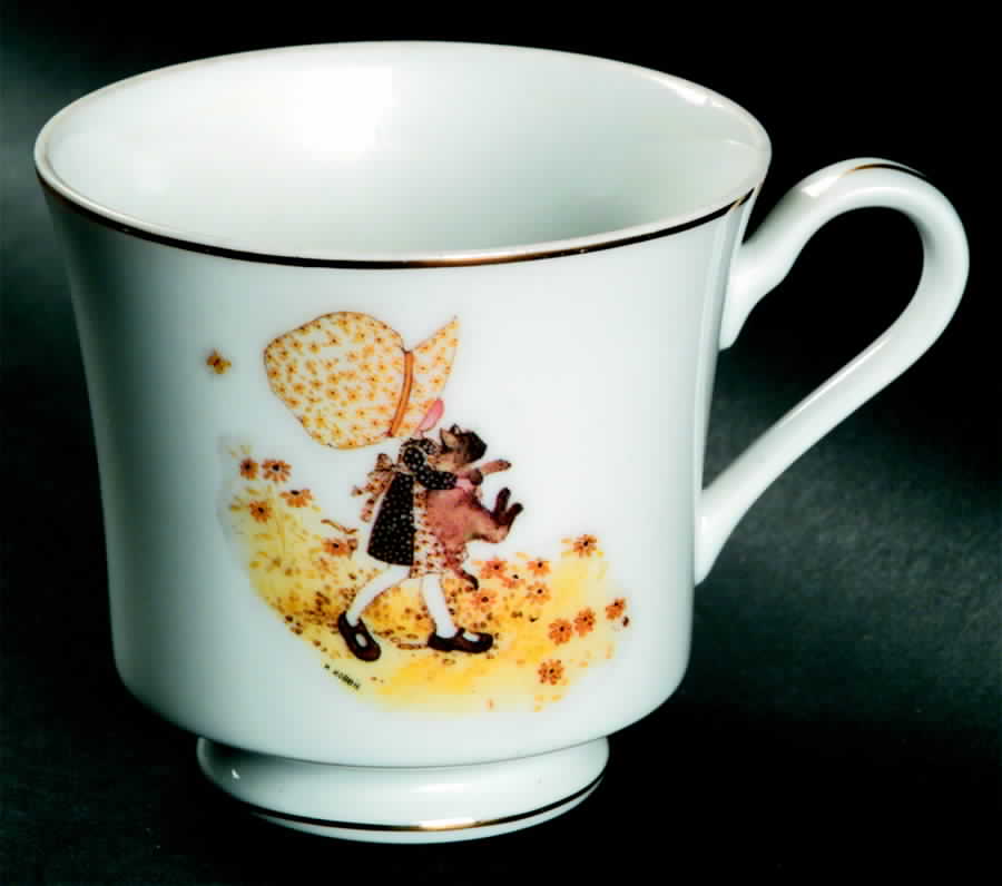 Girl with Cat Footed Cup by Holly Hobbie-1