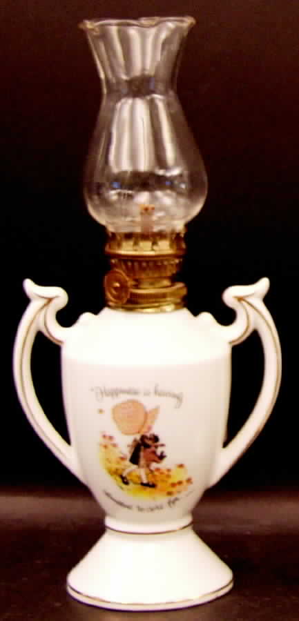 Girl with Cat Oil Lamp & Globe by Holly Hobbie-1