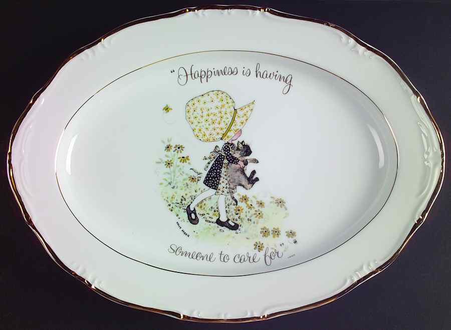 Girl with Cat 14" Oval Serving Platter by Holly Hobbie-1