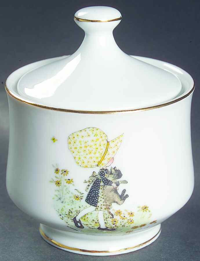 Girl with Cat Sugar Bowl & Lid by Holly Hobbie-1