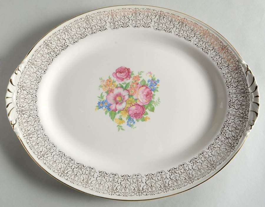 Newell 13" Oval Serving Platter by Homer Laughlin -1