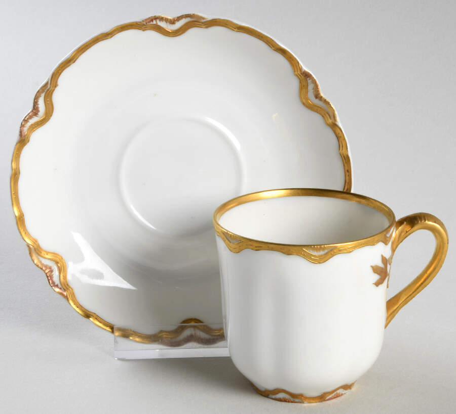 H728 Flat Demitasse Cup & Saucer Set by Haviland-1
